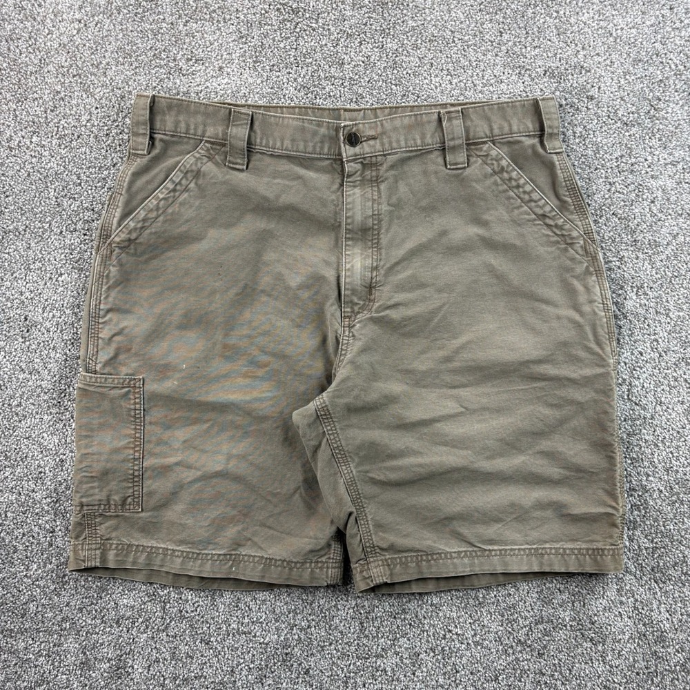 Carhartt Carpenter Shorts Mens 38 Brown Cotton Canvas Original Fit B147 LBR